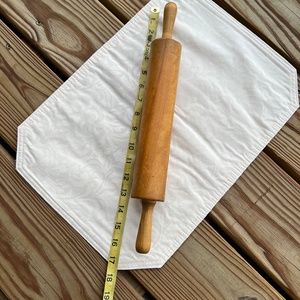 Wooden Rolling Pin Farmhouse Granny Core Traditional Handles--16"